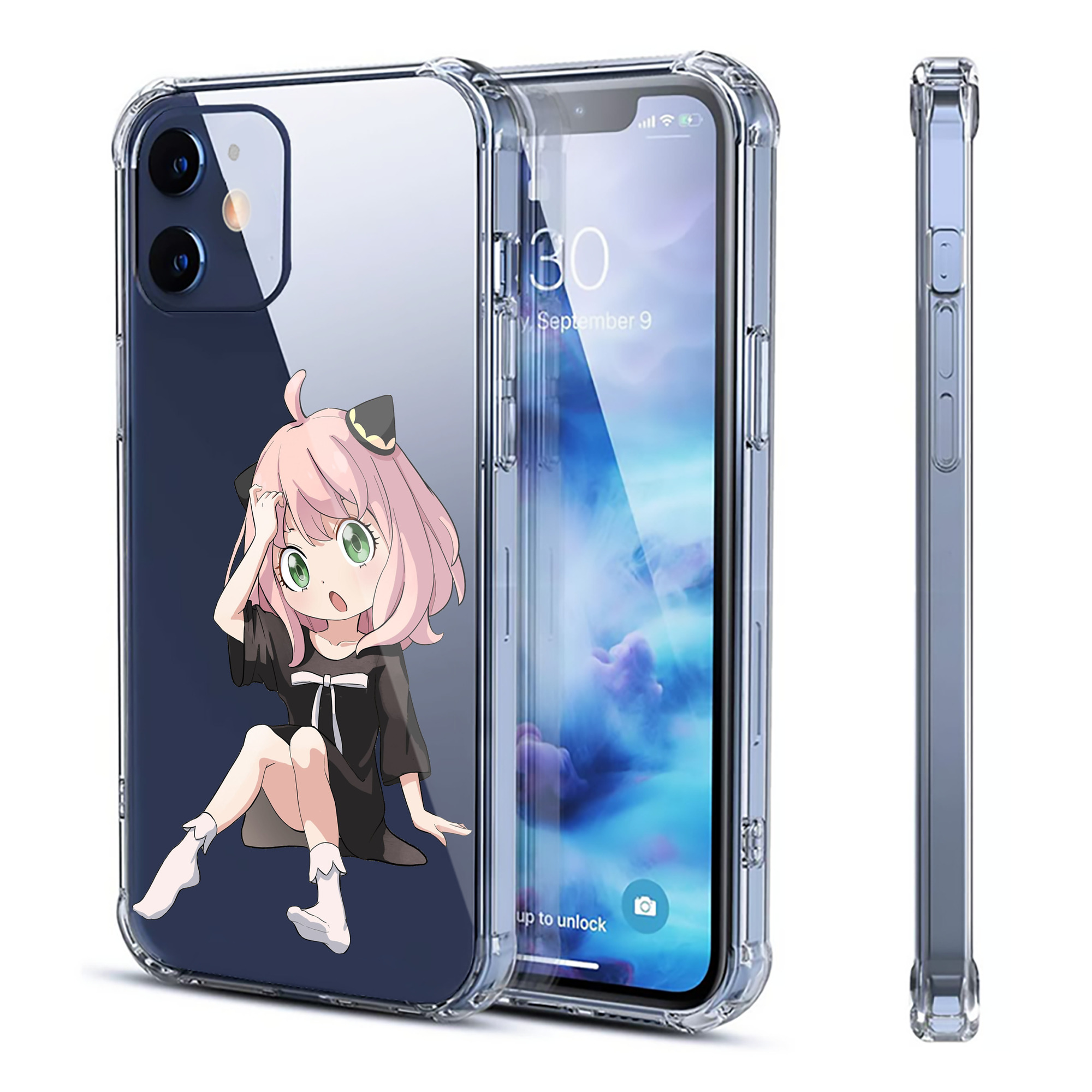 （画像用） SPY×FAMILY间谍家家酒 【iPhone 12シリーズ対応】透明スマホケース（クリアソフトケース）